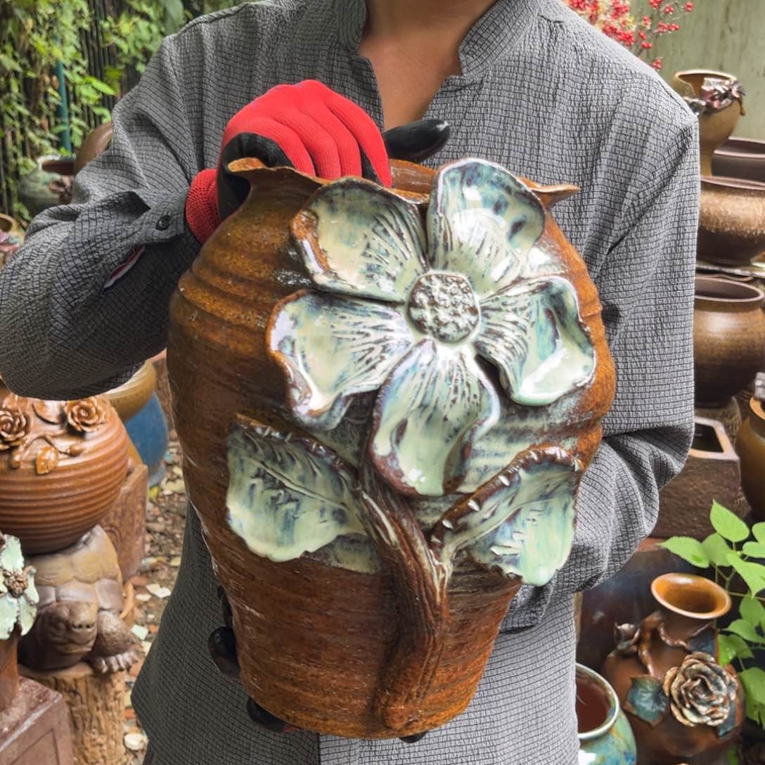 红陶20CM（含）-50CM（不含）高30口20有孔