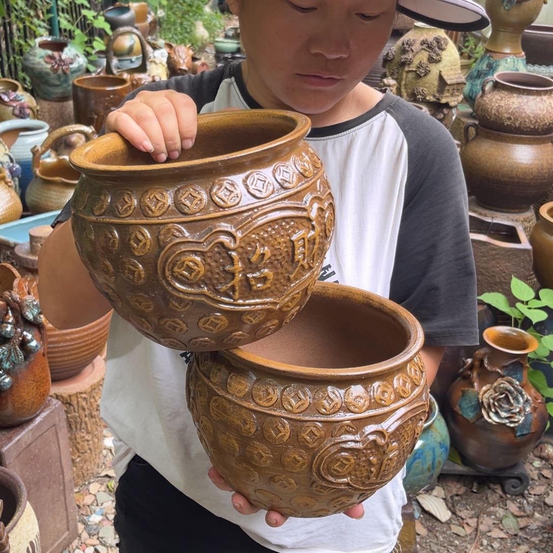 红陶20CM（含）-50CM（不含）高19口19有孔