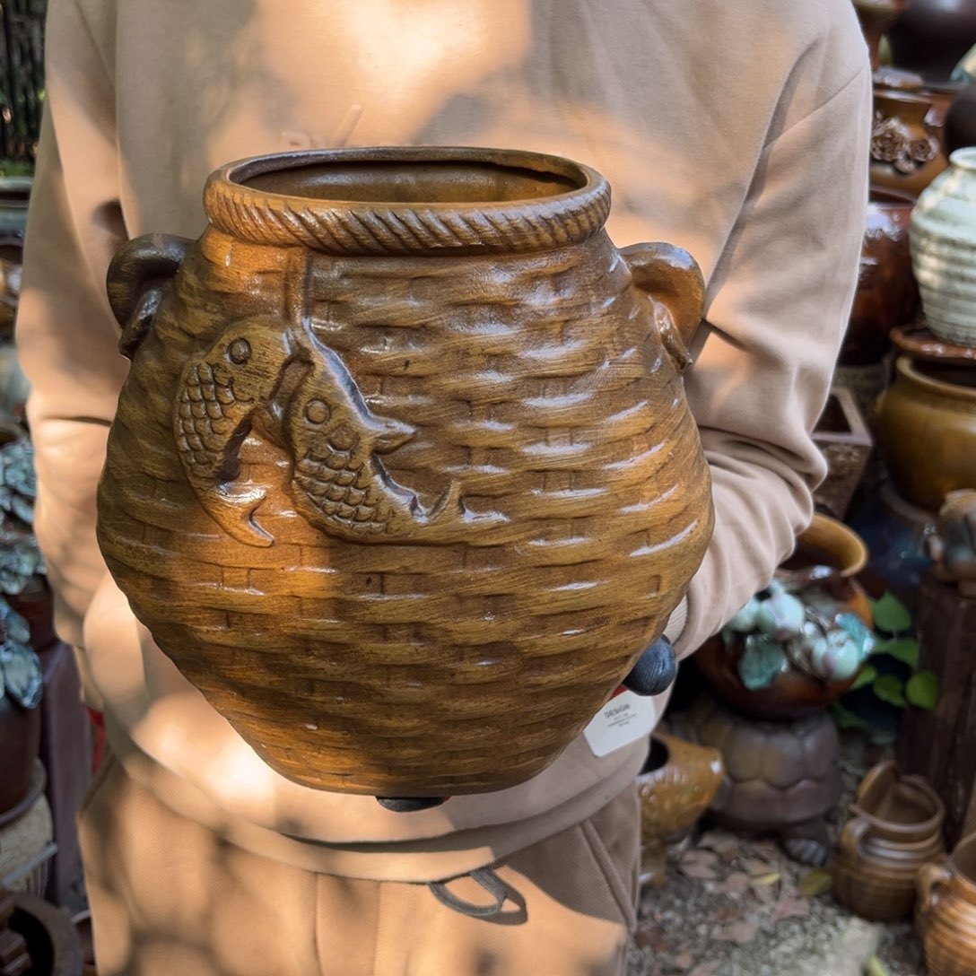 红陶20CM（含）-50CM（不含）高22口13有孔