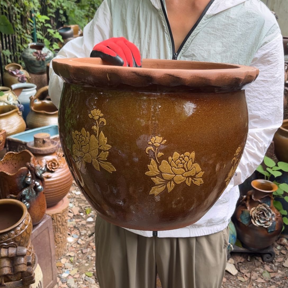 红陶20CM（含）-50CM（不含）高28口3 5无孔