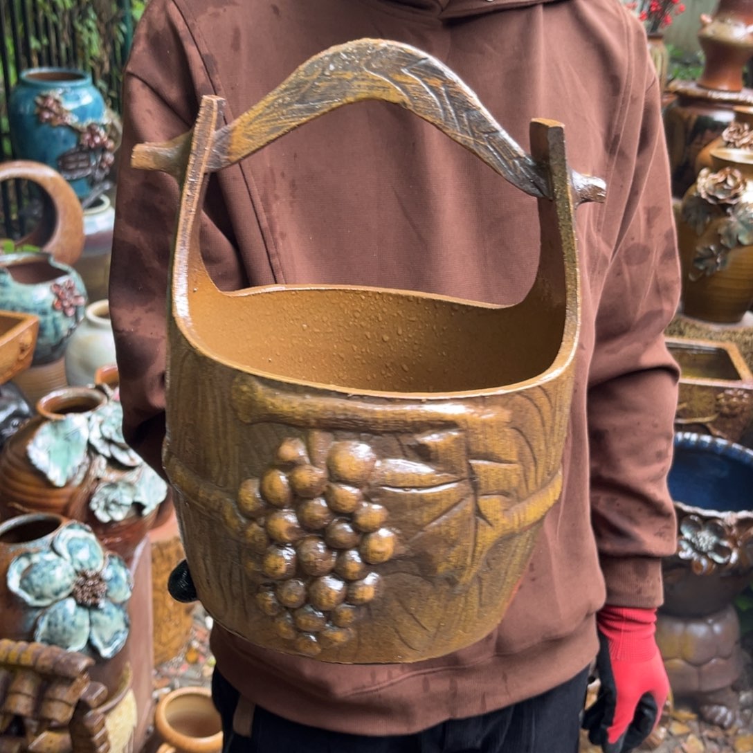 红陶20CM（含）-50CM（不含）高15口21无孔