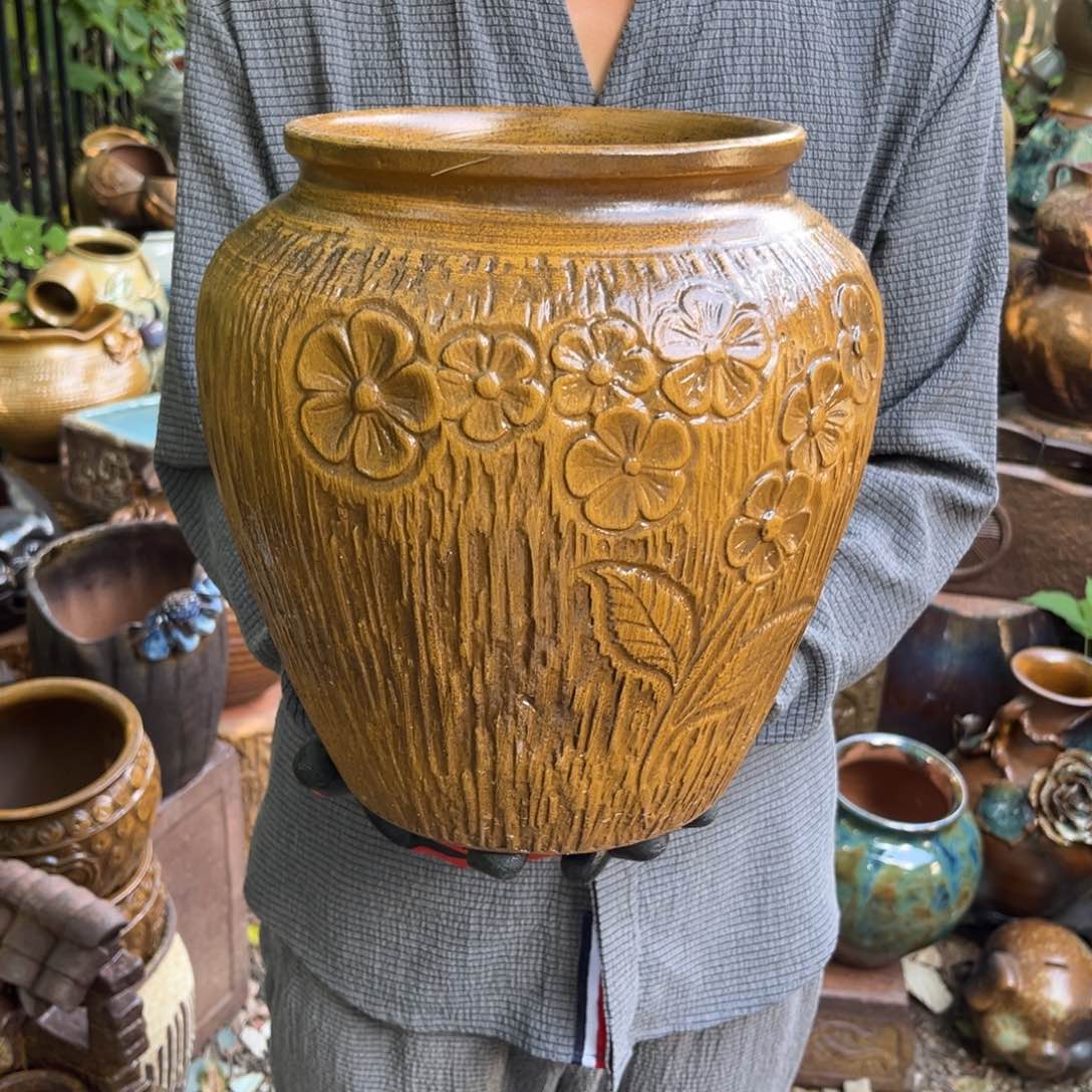 红陶20CM（含）-50CM（不含）高27口19无孔