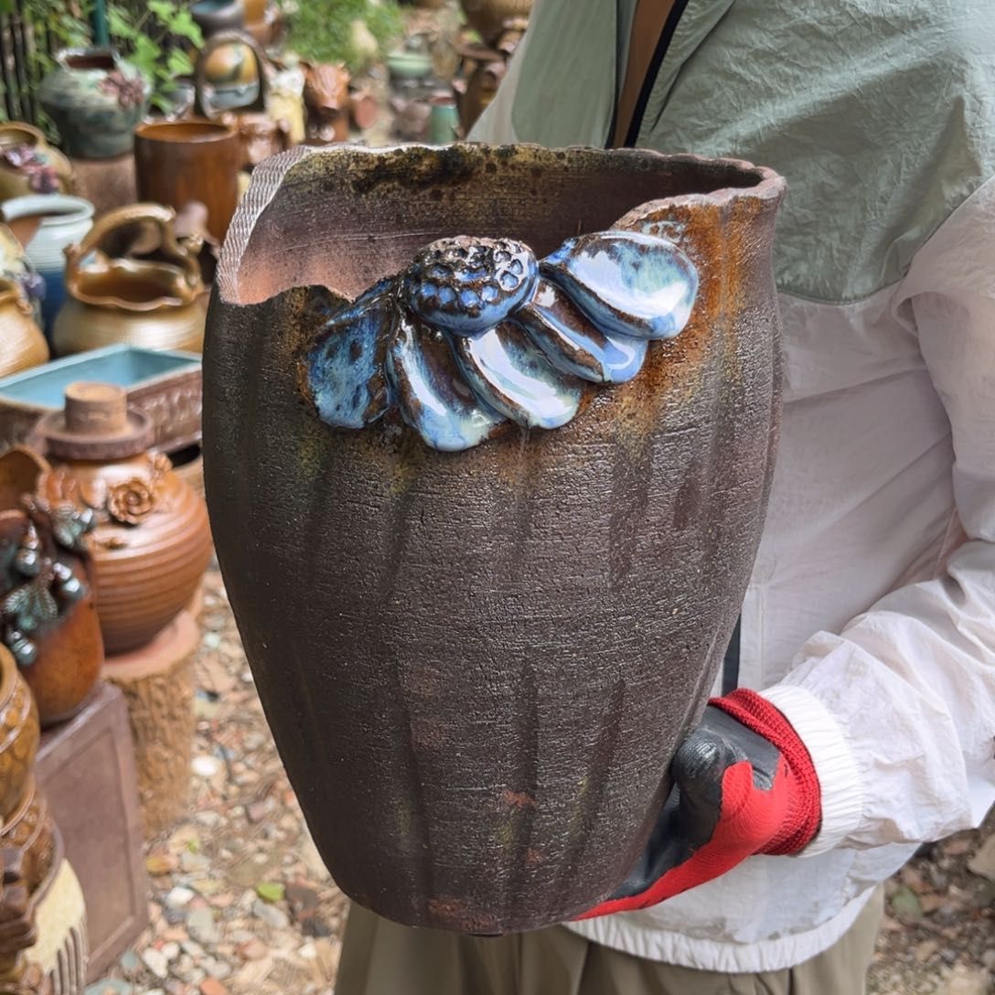 红陶20CM（含）-50CM（不含）高27口20有孔