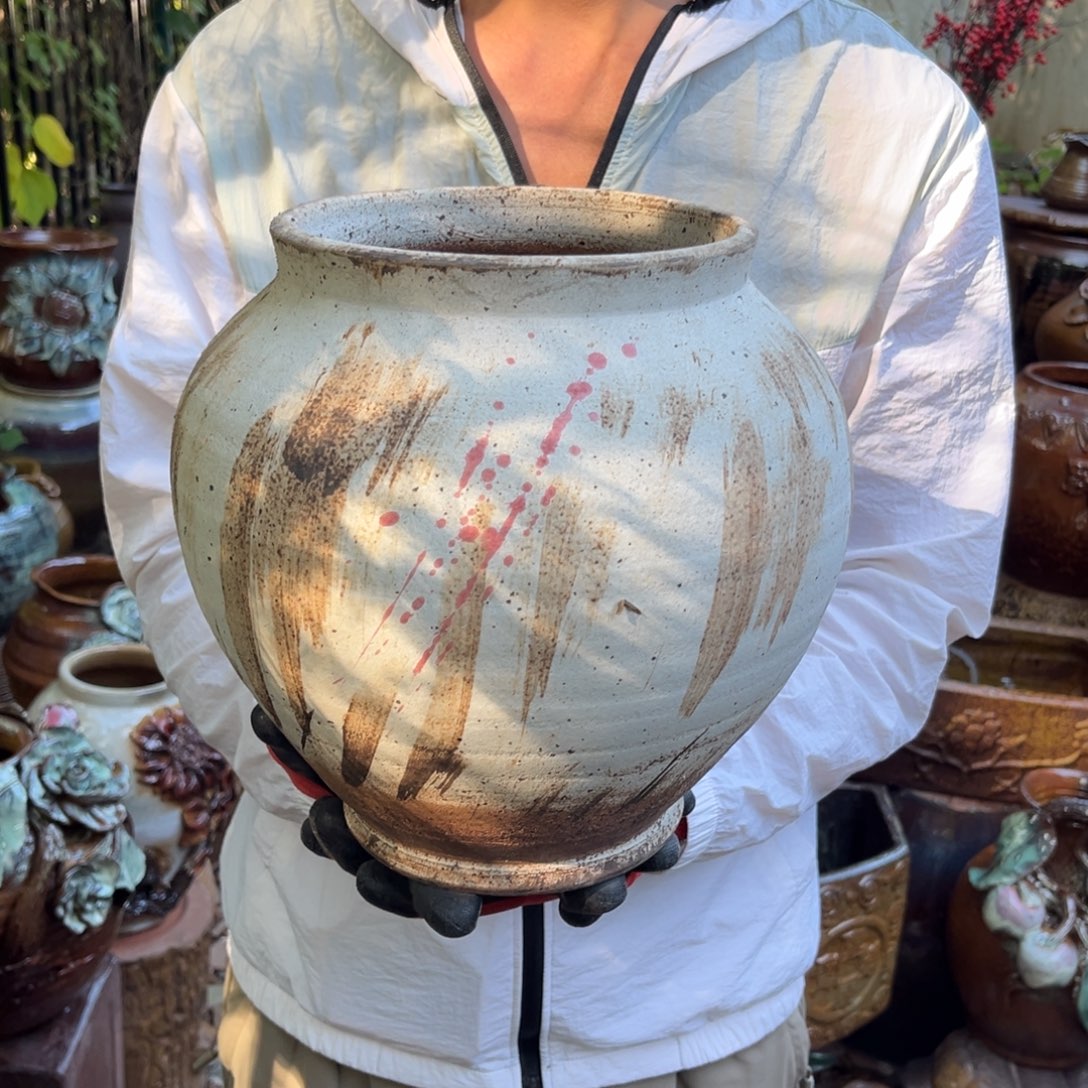 红陶20CM（含）-50CM（不含）高21口17有孔