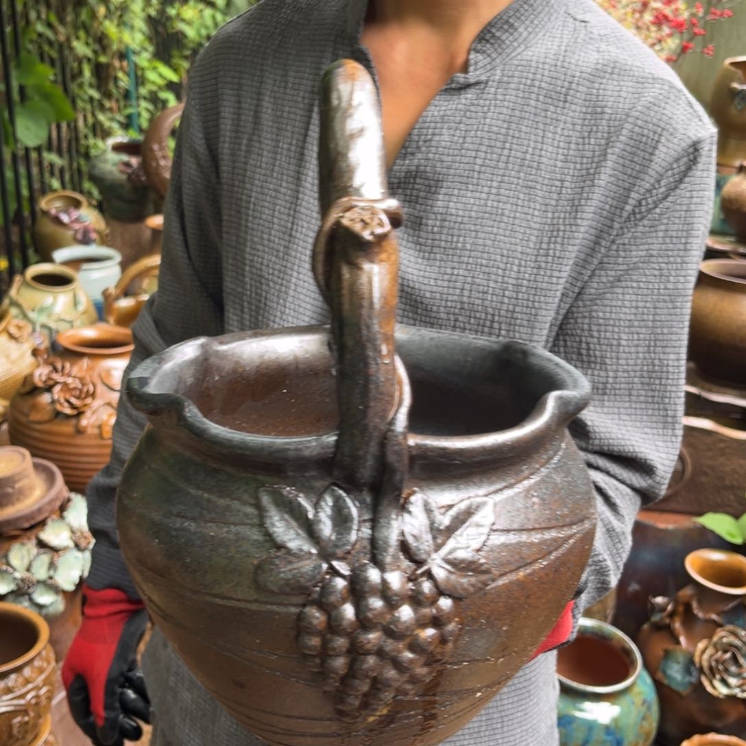 红陶20CM（含）-50CM（不含）高17口21无孔