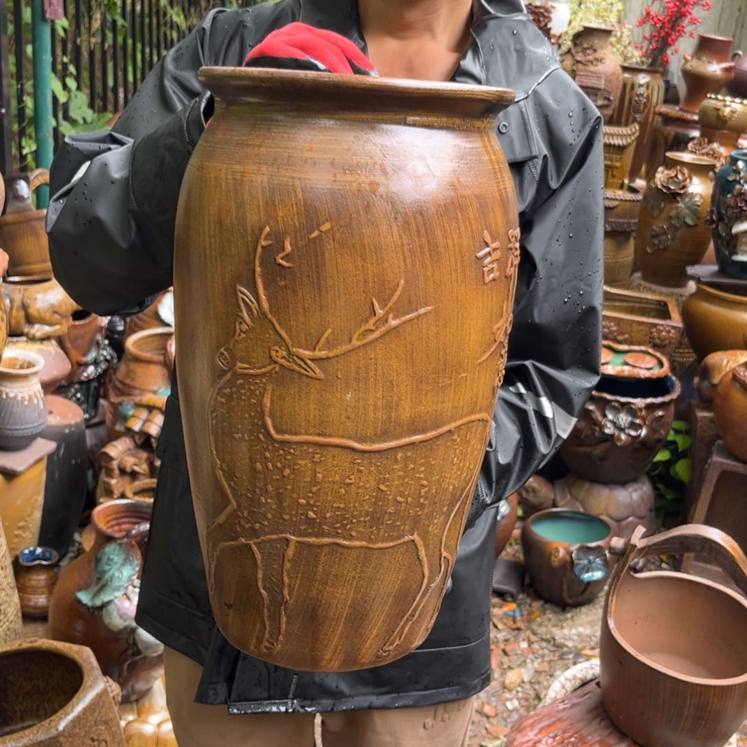 红陶20CM（含）-50CM（不含）高41口22有孔