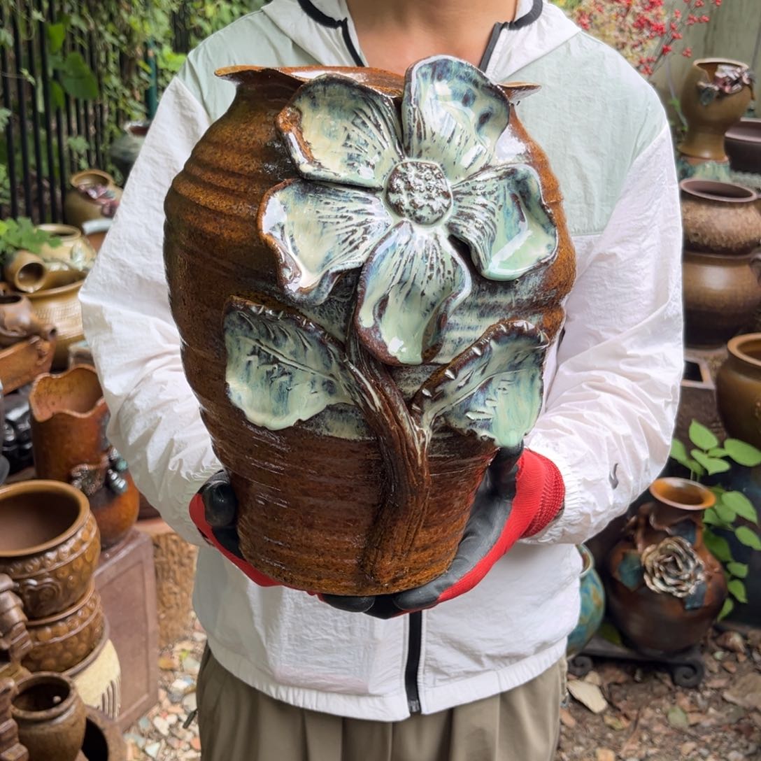 红陶20CM（含）-50CM（不含）高30口20有孔