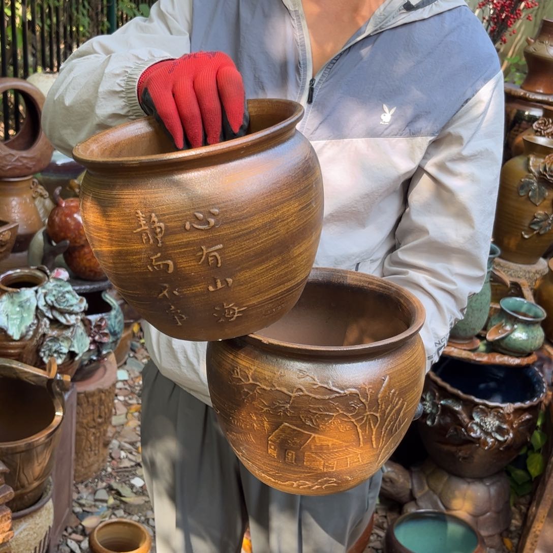 红陶20CM（含）-50CM（不含）高17口19有孔