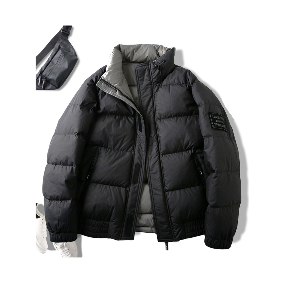 GOOMIL LEE高蓬松90白鸭绒立领羽绒服男秋冬季时尚加厚面包服外套