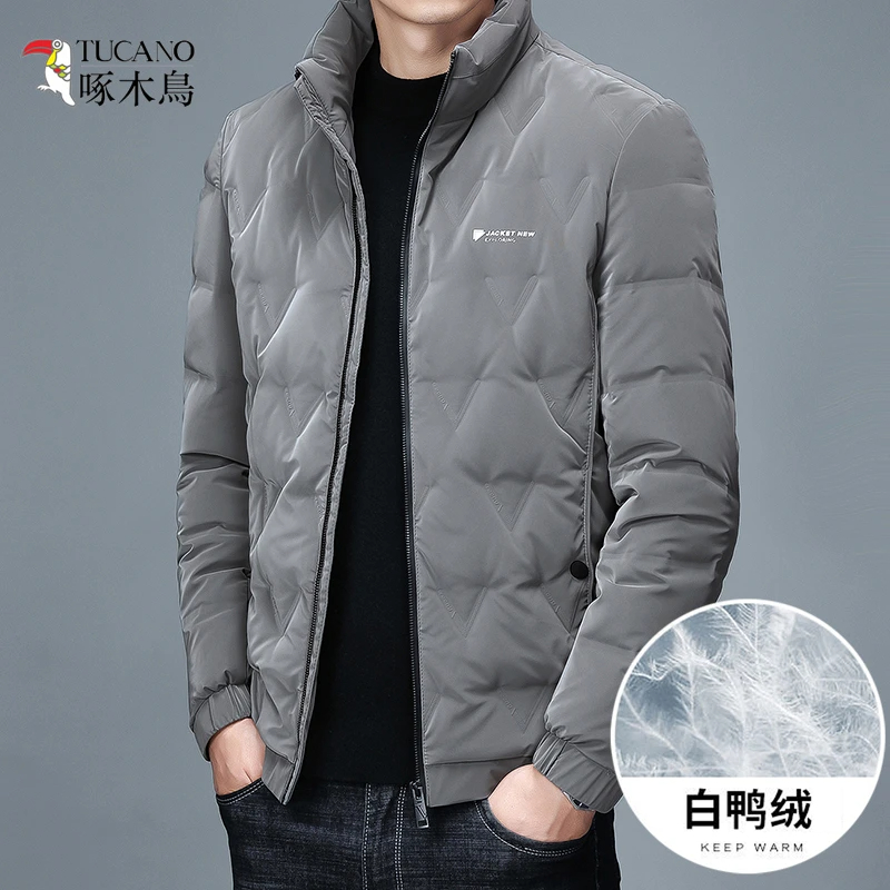 TUCANO/啄木鳥白鸭绒羽绒服男士冬季短款休闲轻薄冬装保暖外套
