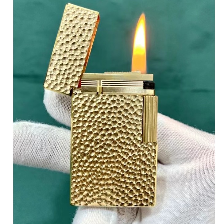 纯铜陨石打火机手工机创意个性定制手工朗声经典怀旧老式侧滑高档