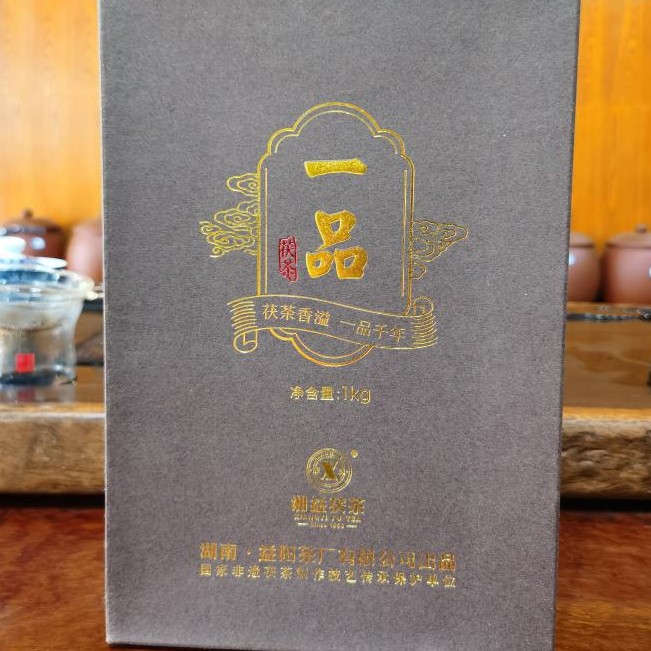 湖南黑茶益阳茶厂湘益2017年第一批1kg一品茯砖