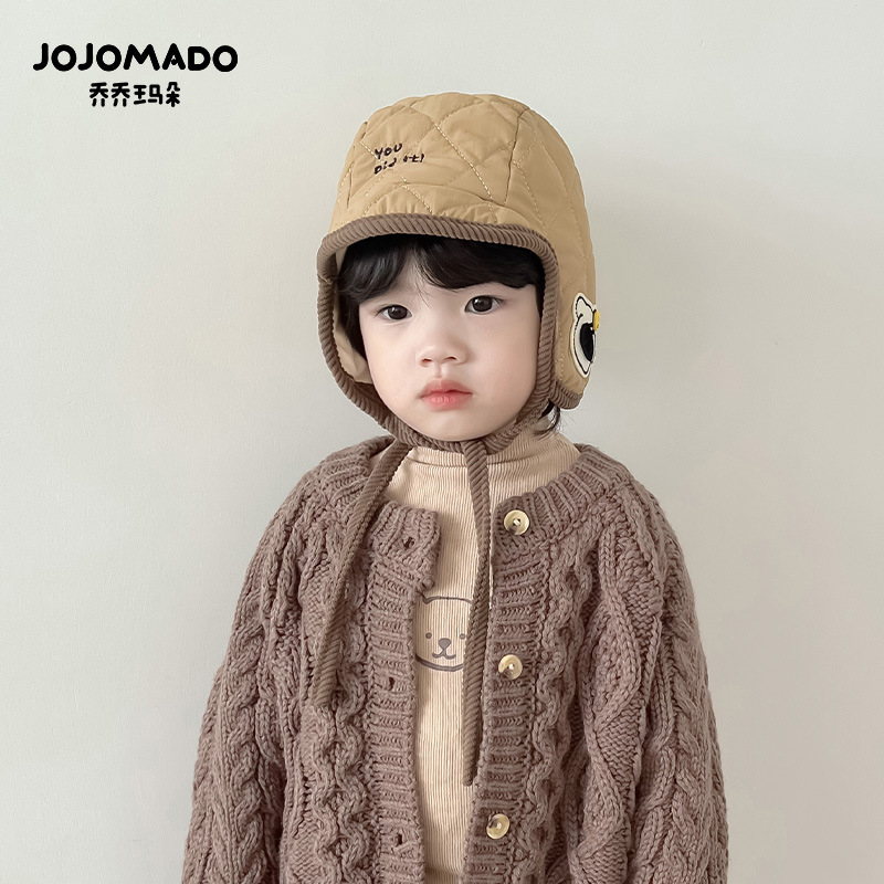 儿童帽子秋冬男孩雷锋帽女孩护耳帽加棉可爱小童防风帽宝宝保暖帽