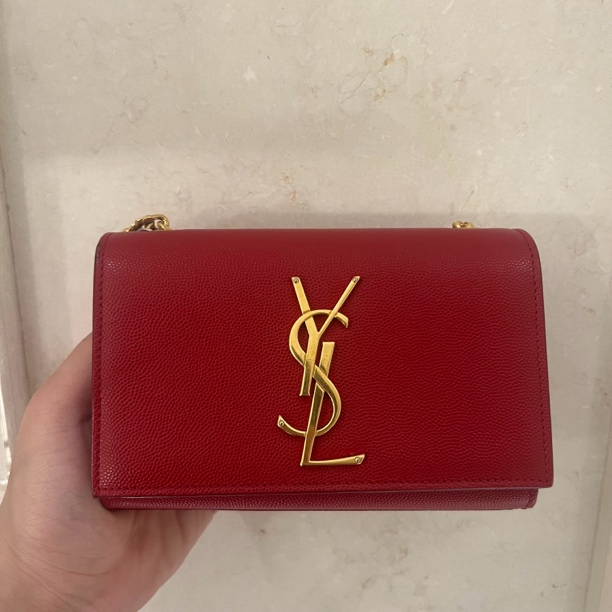 95新 YSL/圣罗兰 心选奢品/ysl红色单肩包
