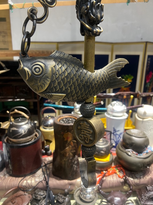 日本泰正作纯铜大鱼自在钩