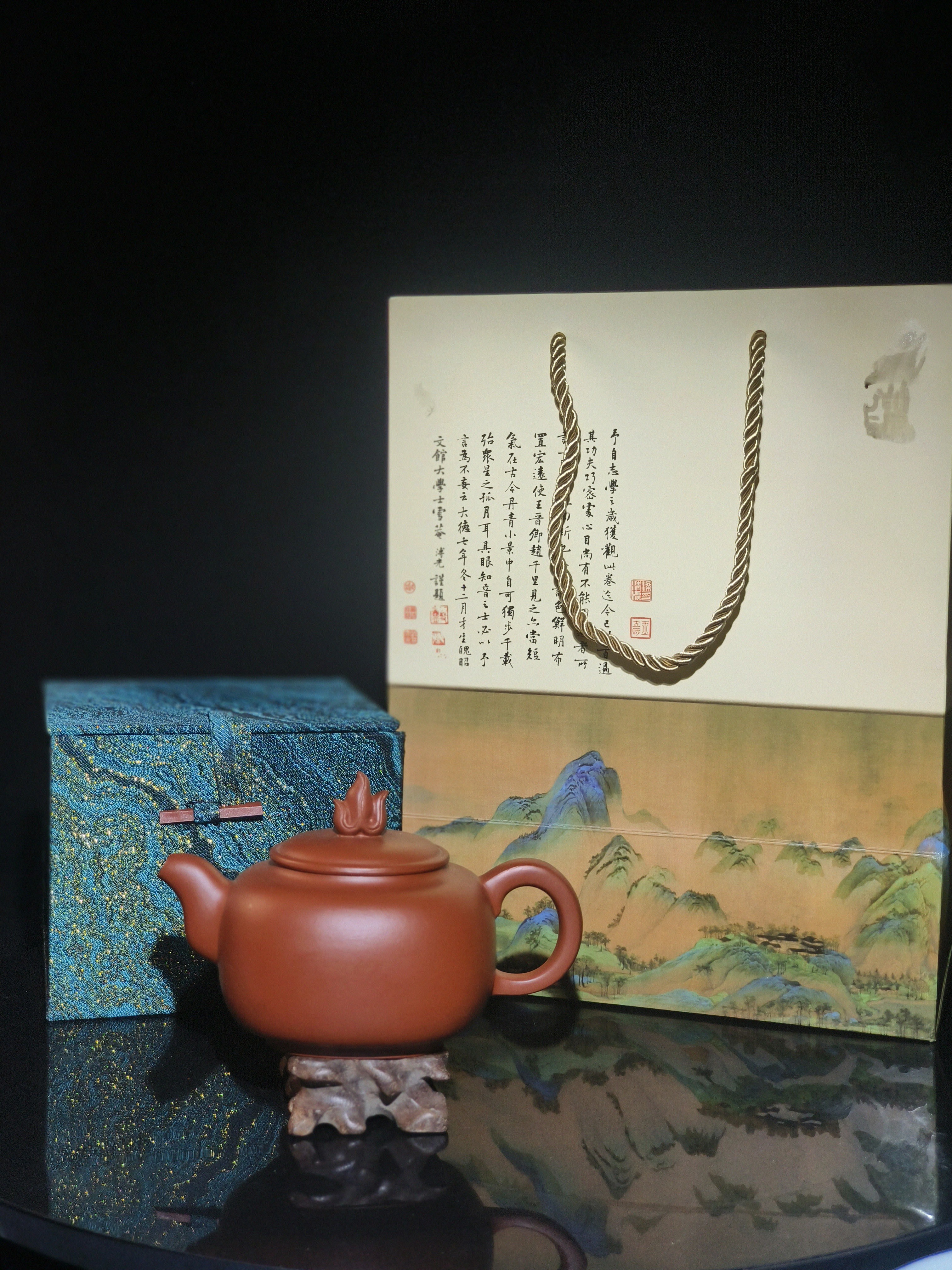 原矿朱泥星火燎原朱泥壶