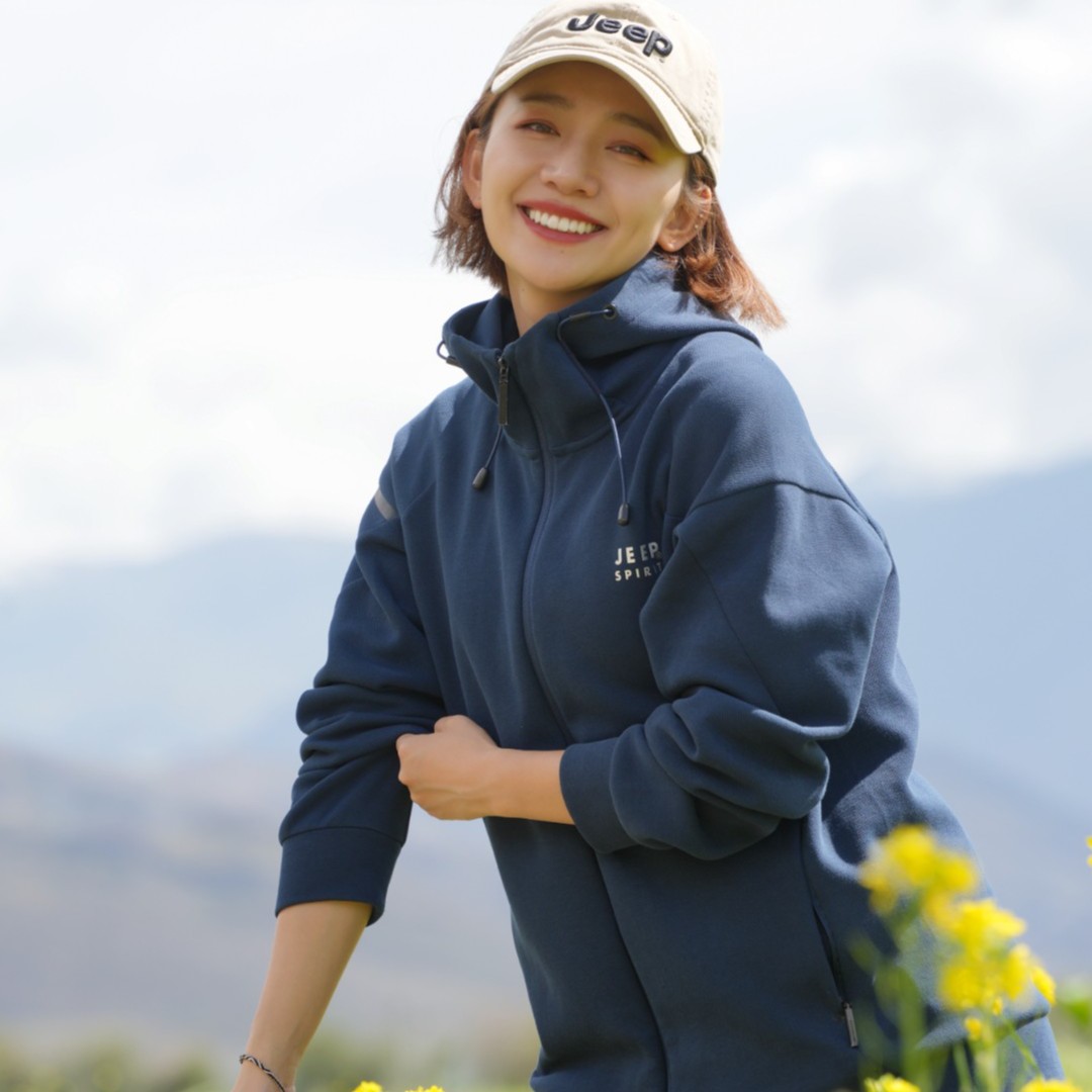 户外春秋款男女连帽开衫卫衣抓绒衣防风长袖纯色水洗薄款抓绒衣