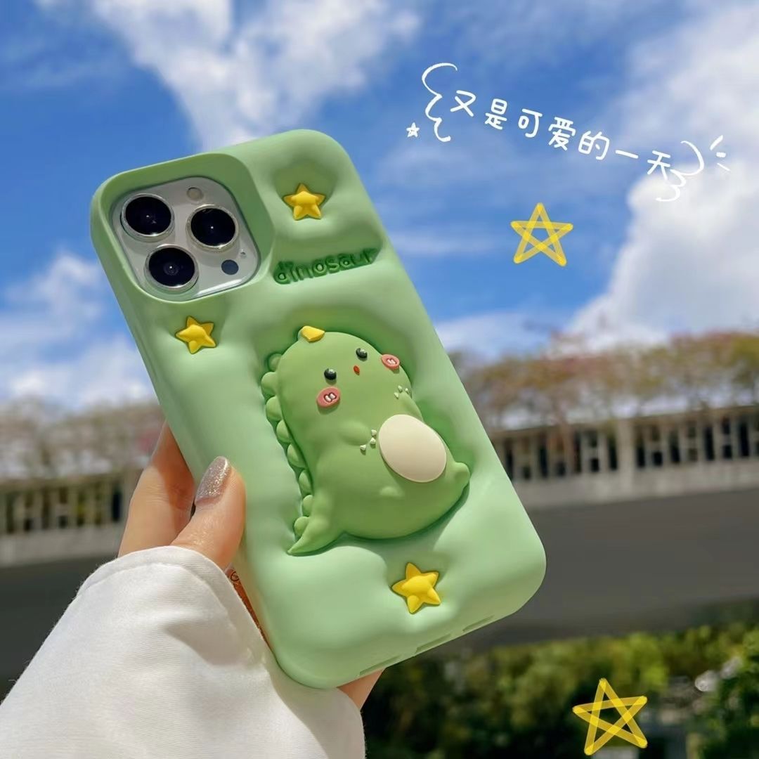 解压硅胶手机壳苹果15Promax软壳卡通保护套iPhone14小红书13同款