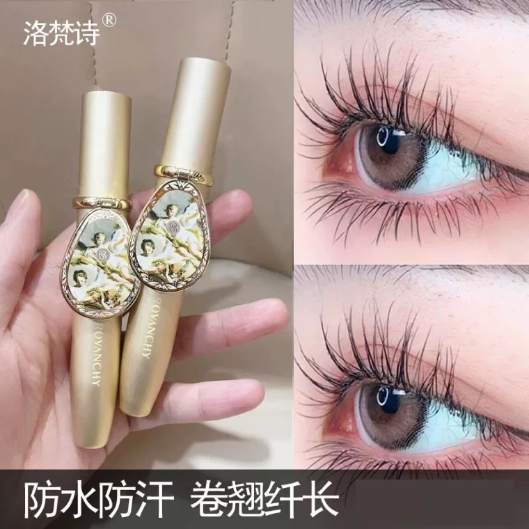 洛梵诗不卡粉睫毛膏不晕染不脱妆加长加密初学者不易掉干皮