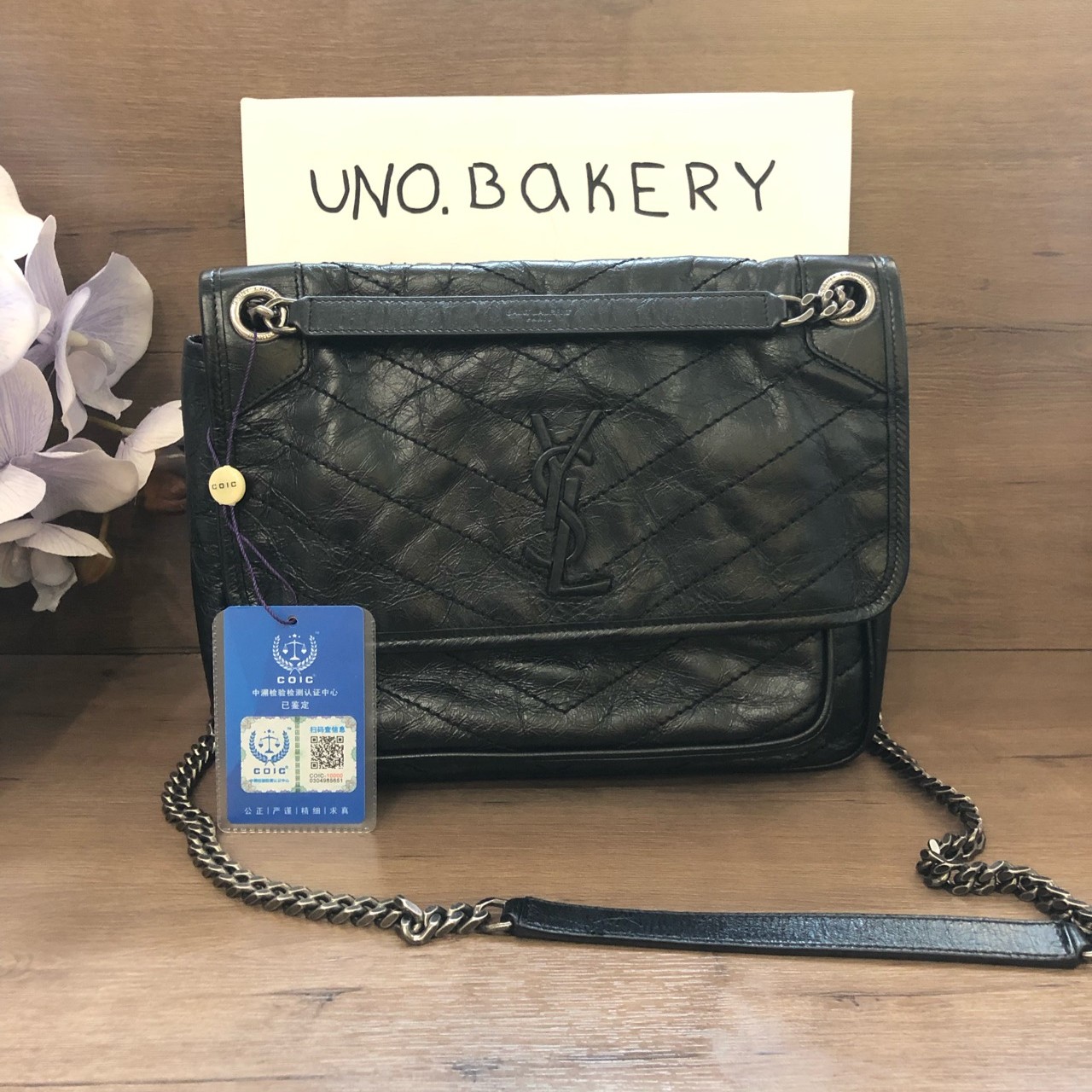 95新 YSL/圣罗兰 【蔡包紫】定金niki中号流浪包/6043436