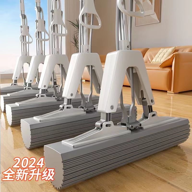 二次挤水升级版家用免洗海绵拖把干湿两用懒人免手洗地板胶棉拖地