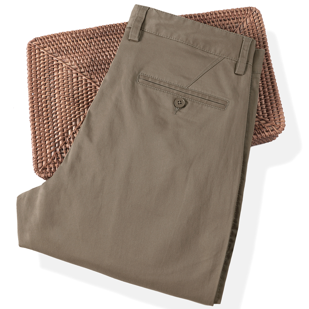 老爷车春秋季百搭男士青年日常简约弹力休闲裤男宽松直筒长裤子