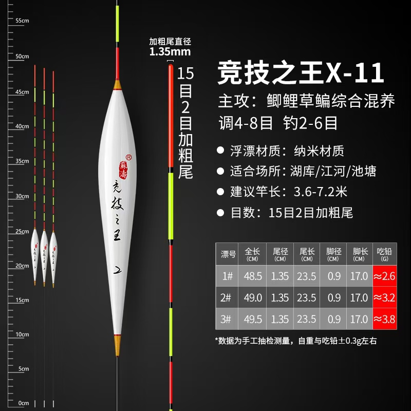  X11长杆综合混养浮漂