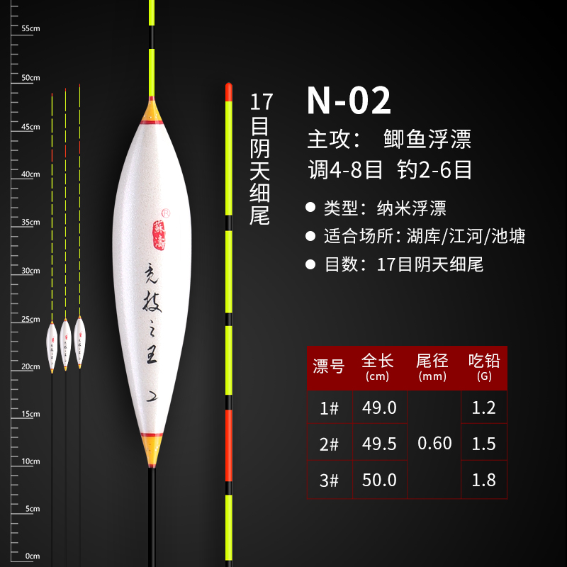 阴天尾轻口混养浮漂N02