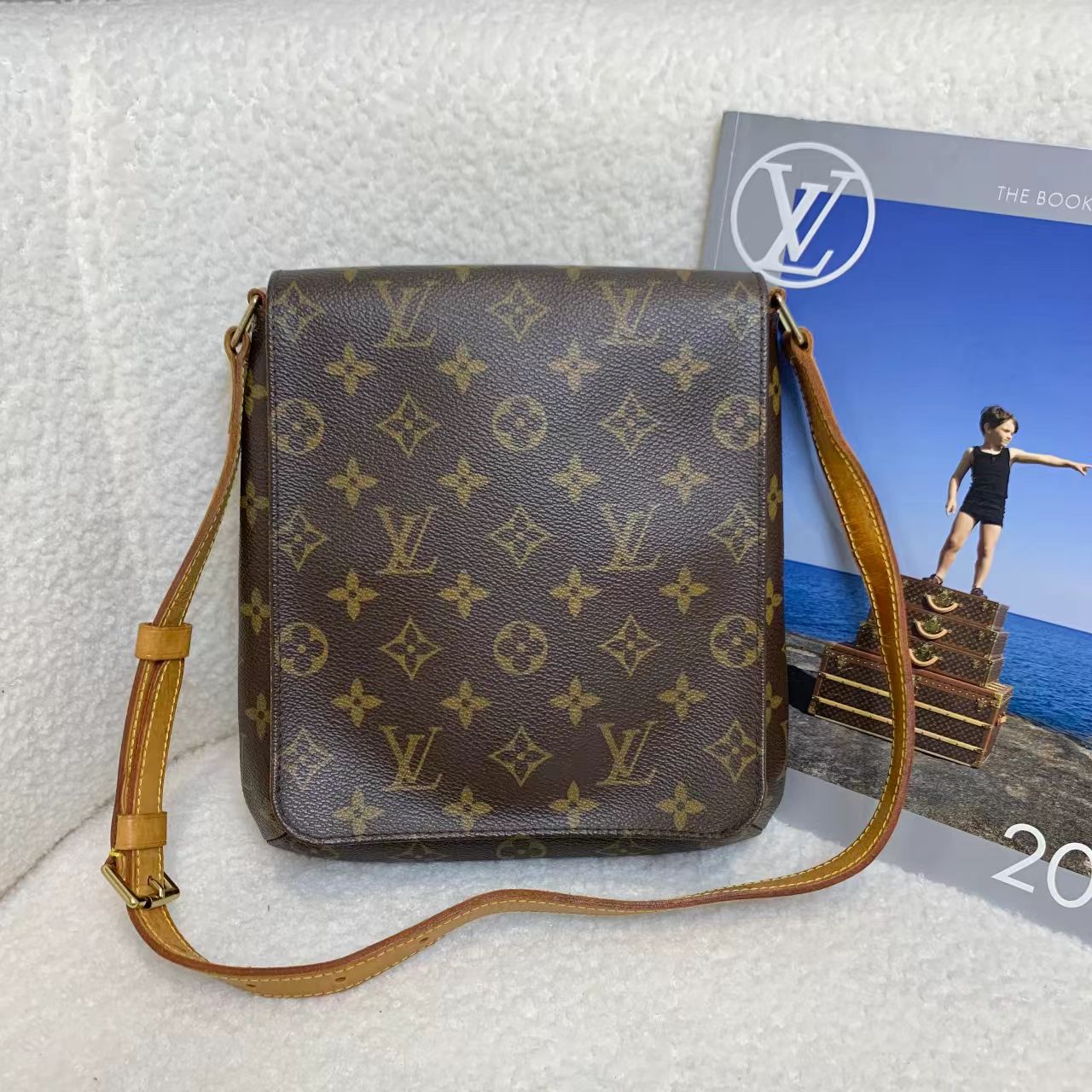 95新 LouisVuitton/路易威登 壹臻/老花竖版中古王菲包 78785938
