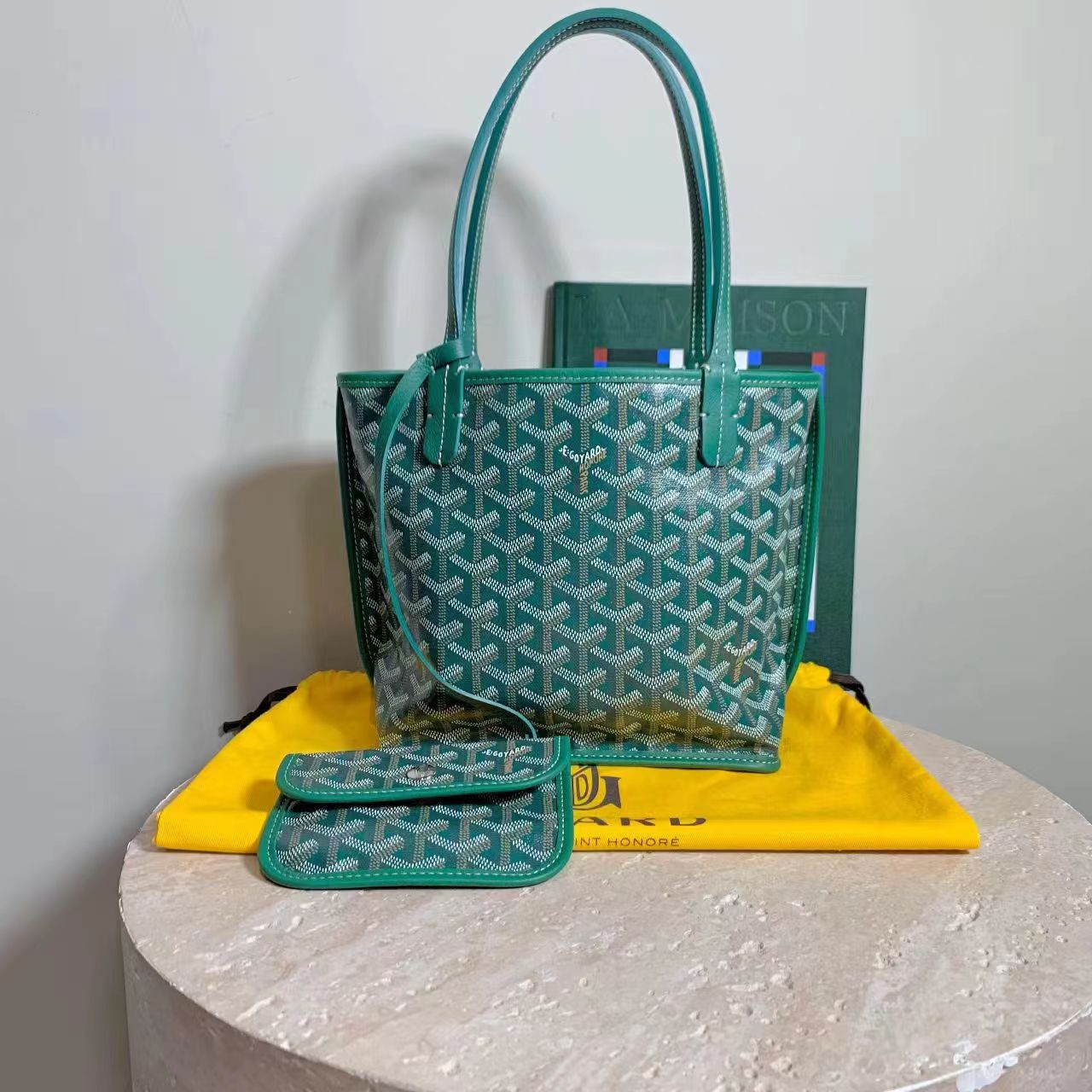 95新 Gaoy/戈雅 壹臻中古/戈雅 绿色老花mini购物袋 74501476