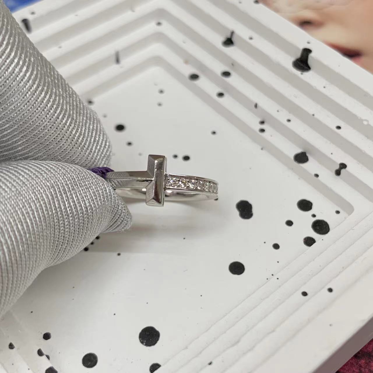 99新 Tiffany & Co./蒂芙尼 壹臻楠/T1型戒指半钻9 53117148