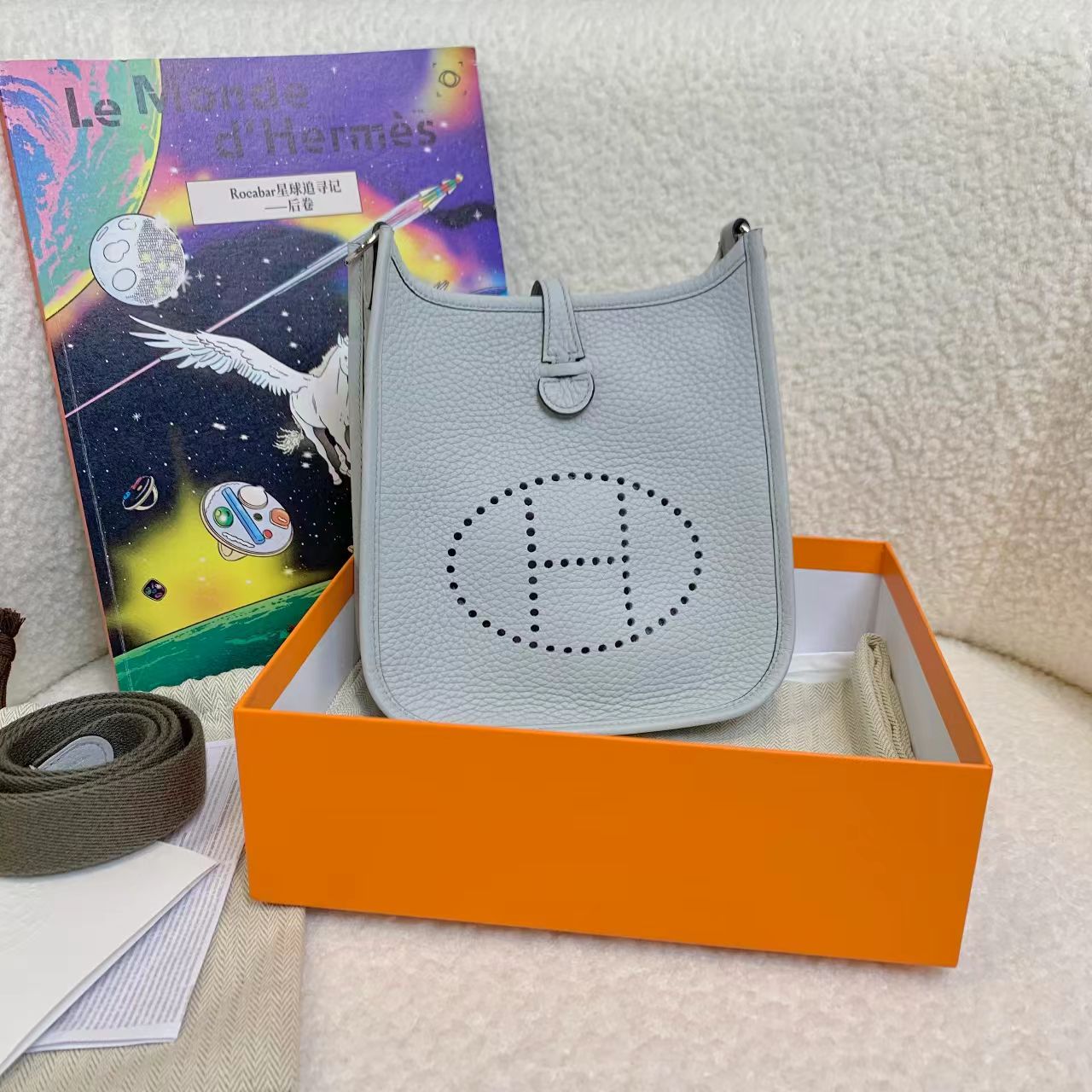 全新未使用 Hermes/爱马仕 壹臻/W刻圣杯兰伊芙琳斜挎包/92822894
