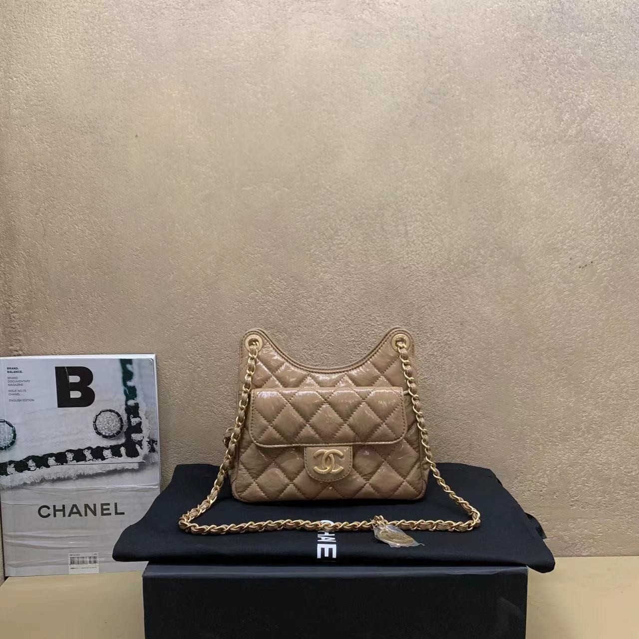 95新  壹臻中古/Chanel预留奶茶色牛皮天猫精灵小号 62628915
