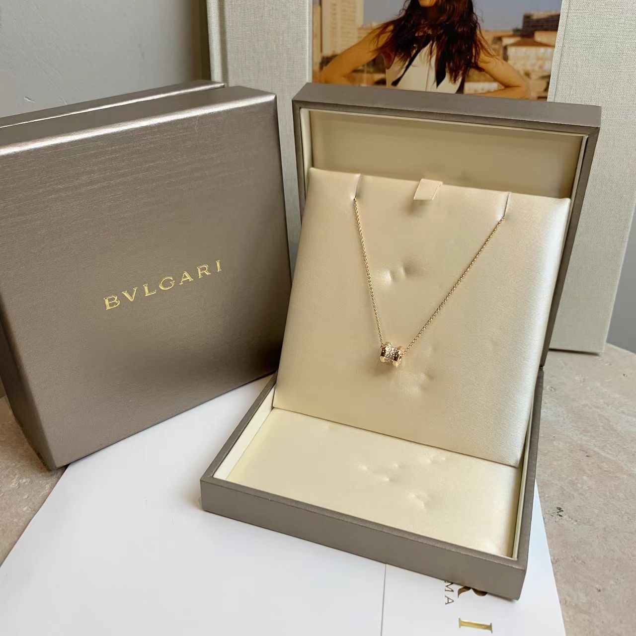 99新 BVLGARI/宝格丽 壹臻/B.zero1 小蛮腰满钻项链/48052256