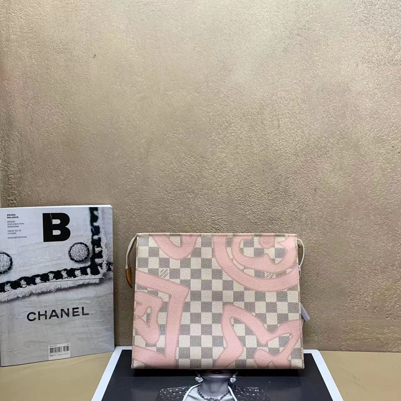 95新  【清仓】壹臻中古/LV白棋盘限量款洗漱袋26 47286976