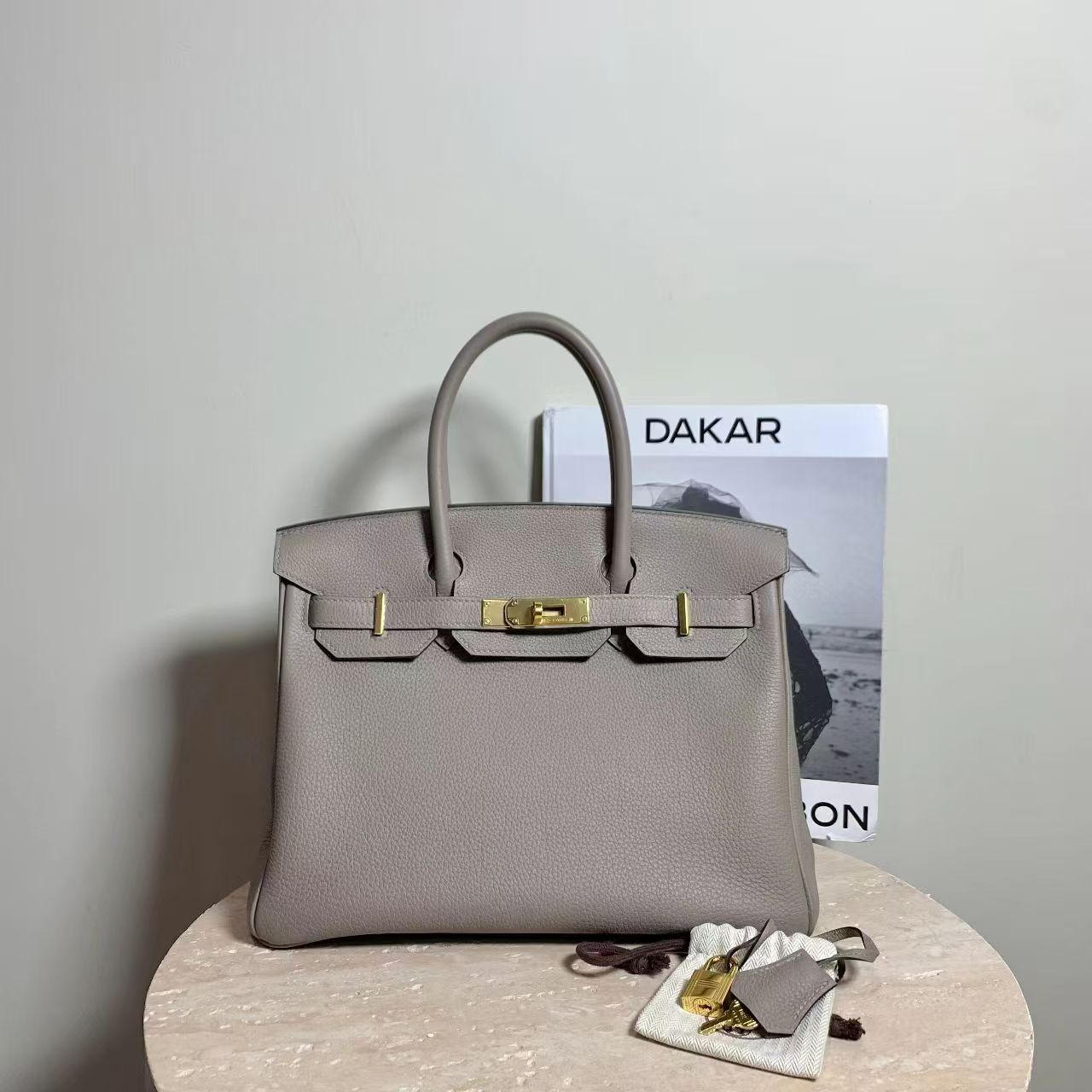 99新 Hermes/爱马仕 壹臻/爱马仕包包银河灰金birkin30/19122343