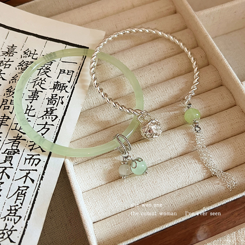 合金手链 流苏铃铛手镯双拼闺蜜礼物新中式古风手环小众复古手链