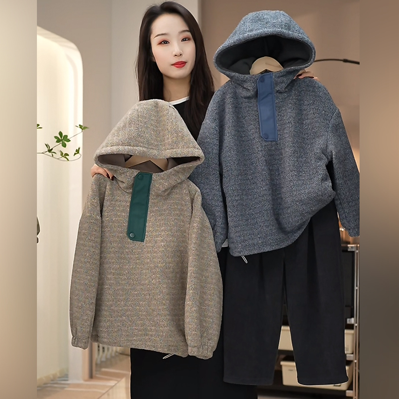 现货【高端雨花绒】潮男童连帽卫衣加绒加厚上衣冬装中大儿童C2600.