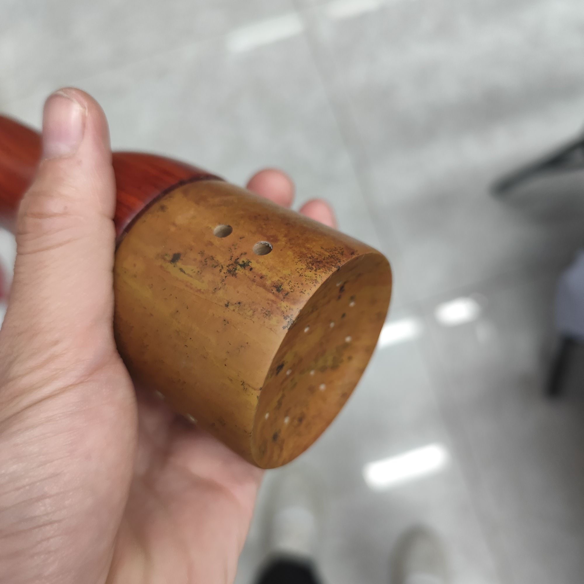 木把砭石艾灸罐刮灸疏通按摩刮疗艾灸传统手工泗滨砭石
