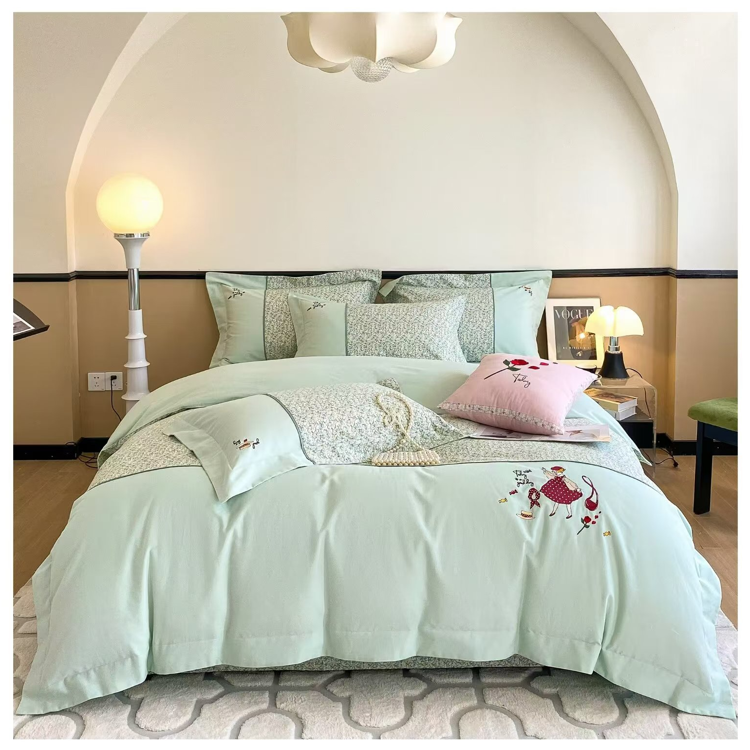 高档床品家纺活性超柔纯棉毛四件套