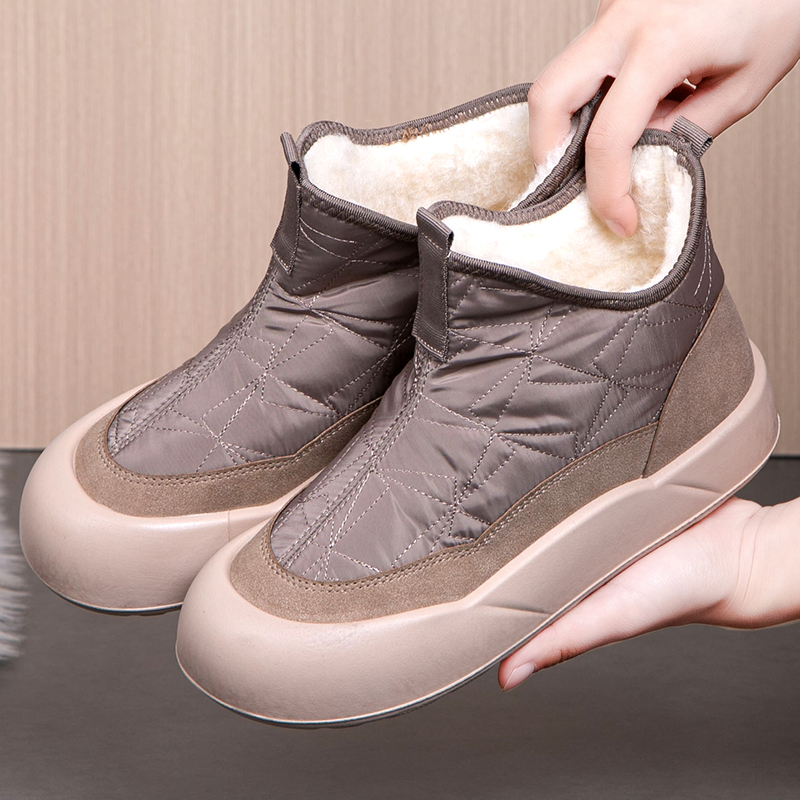 冬季绵羊毛厚底增高雪地靴高帮舒适轻盈休闲女鞋加绒加厚防寒棉靴