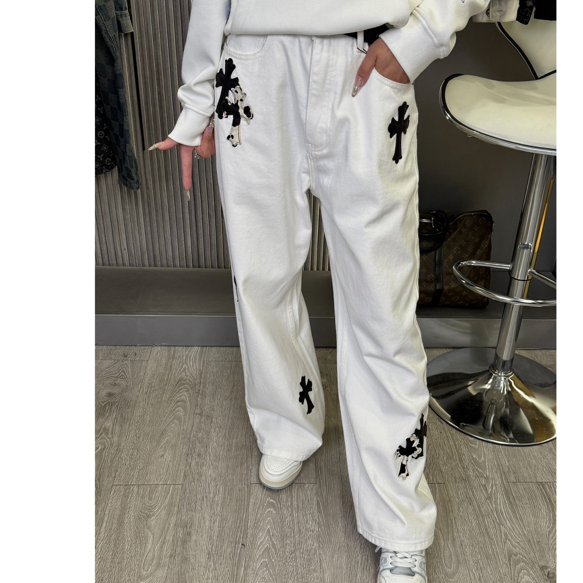 【小熊专属】2024秋季新款百搭时尚潮流牛仔裤1010