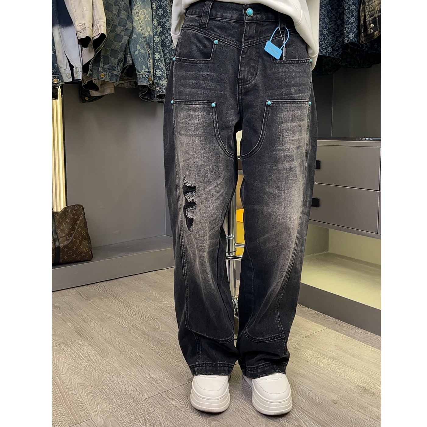 【圣明专属】2024秋季新款百搭时尚潮流牛仔裤1013