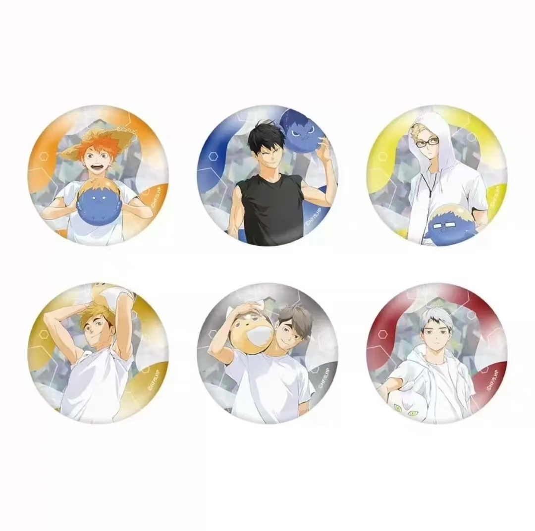 【排球少年】文房具 沙滩系列 闪吧唧 徽章 整盒 