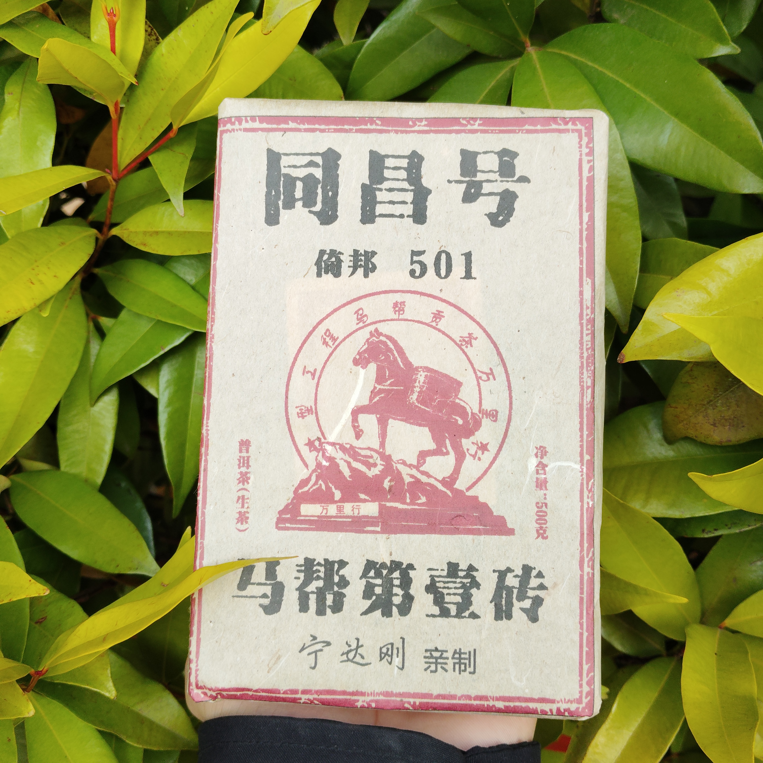雨腾古茶 同昌号倚邦501马帮第壹砖古树普洱茶500g/砖 生茶