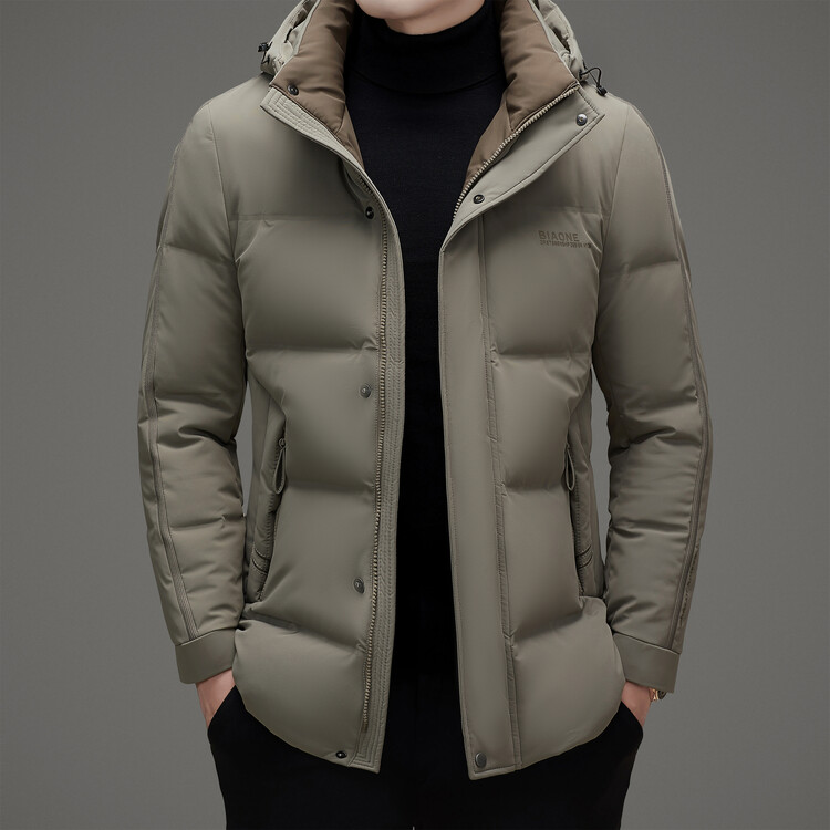 波司登羽绒服男中年2023冬季新款连帽男士外套白鸭绒加厚保暖休闲