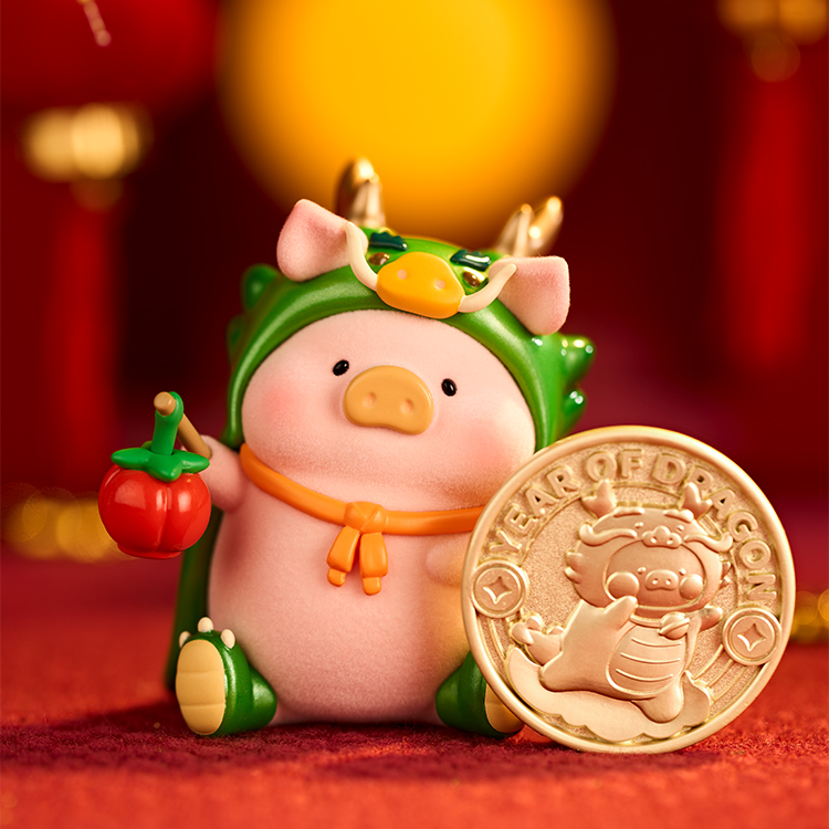 52TOYS罐头猪LuLu猪乐龙年限定吊卡手办潮玩具摆件