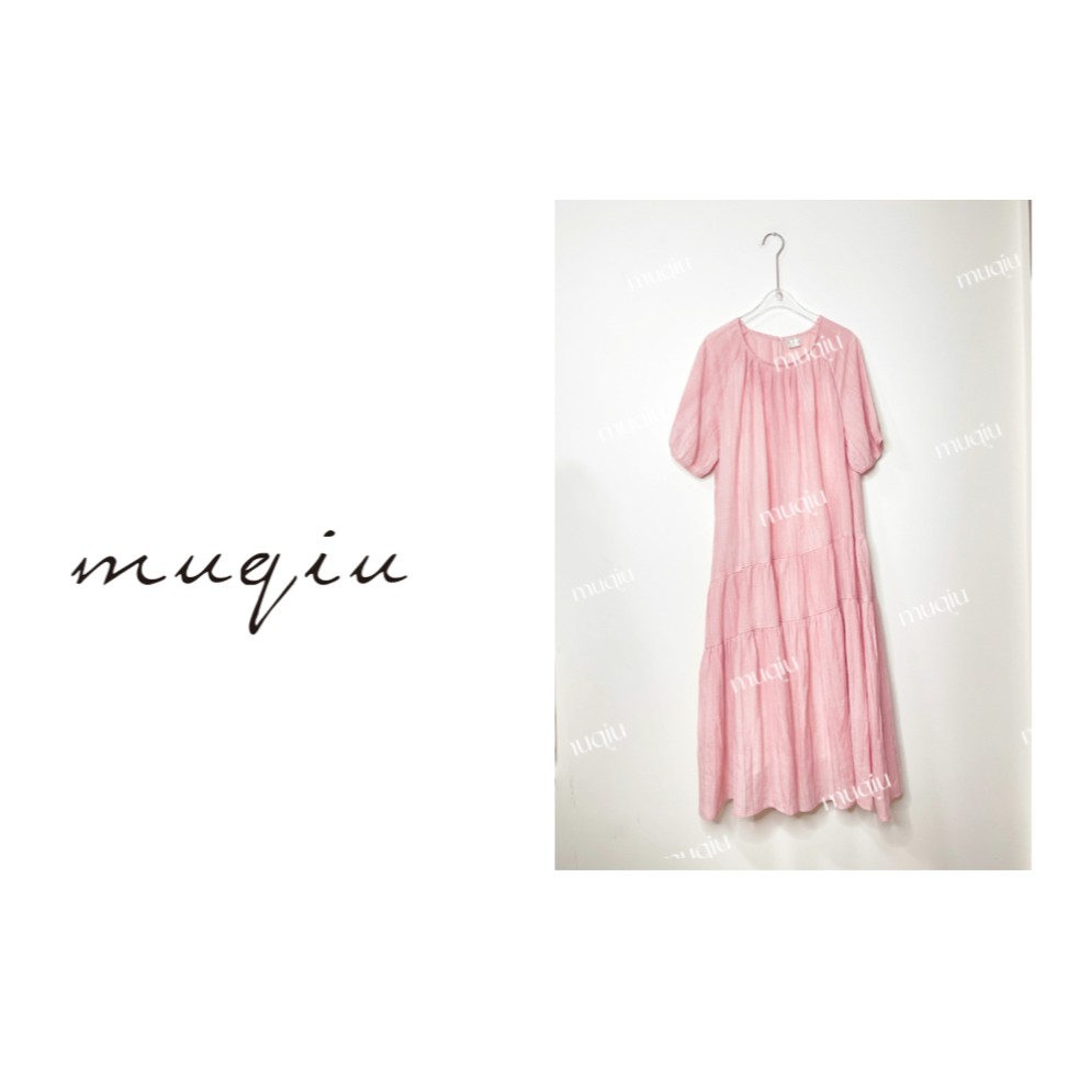 【清仓】青慕知湫 【海棠 】 ～天丝麻大裙摆日系宽松女装连衣裙