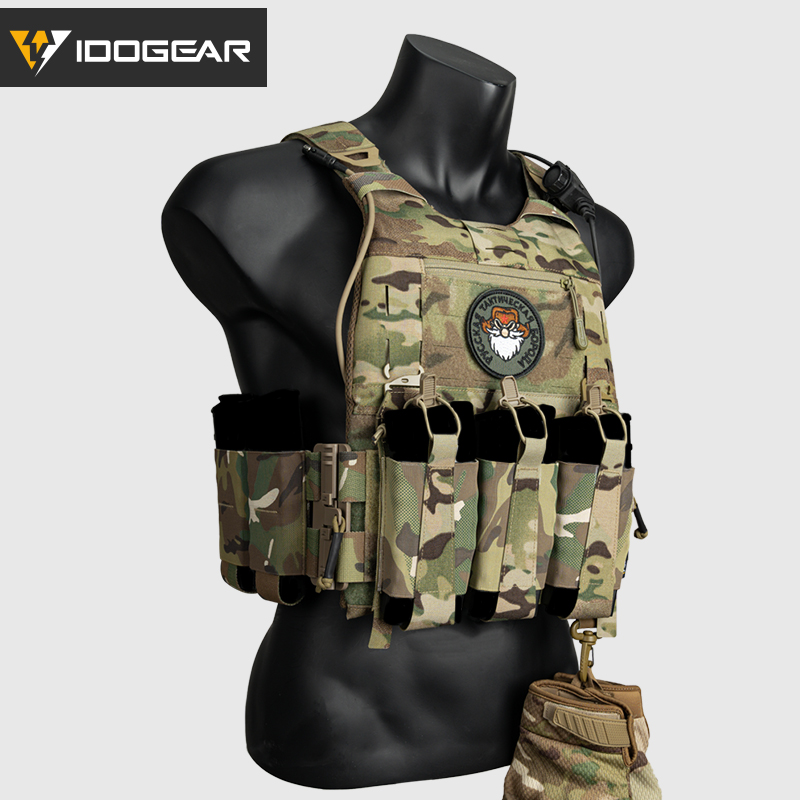 小钢蝎IDOGEAR 5.56/7.62通用型弹力三联旦夹 FCPC战术背心前面板