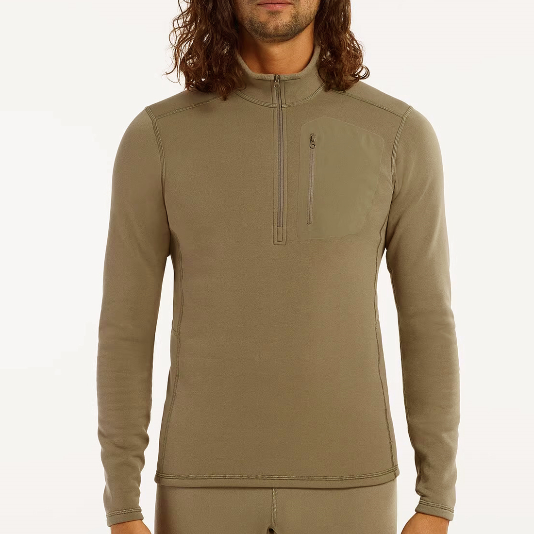 高货！高端户外！冬季新品男士加厚半拉链抓绒衫中间层卫衣 68109